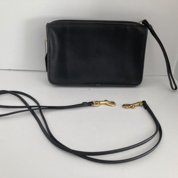 Vintage 1970s? Coach Convertible Clutch Shoulder Bag Purse Double Straps Leather - Picture 15 of 15